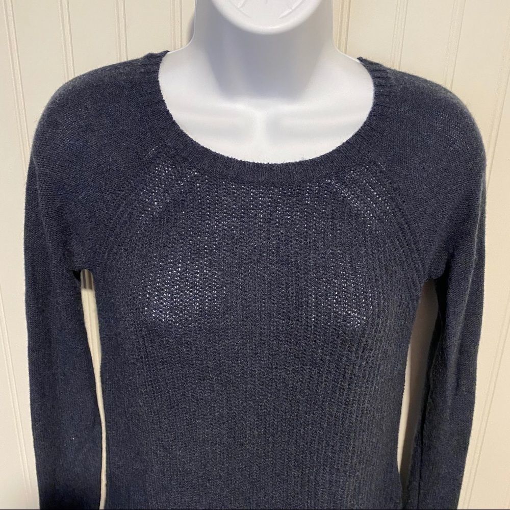 Athleta navy honeycomb thermal sweater